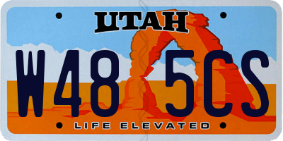 UT license plate W485CS