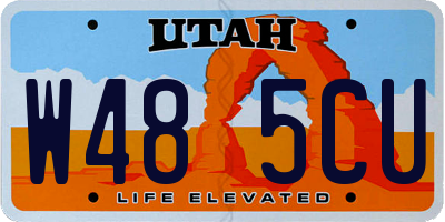 UT license plate W485CU