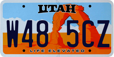 UT license plate W485CZ