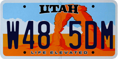 UT license plate W485DM