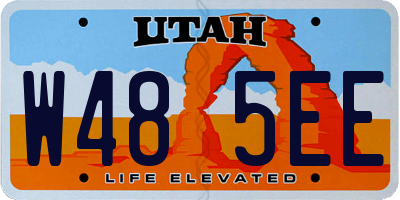 UT license plate W485EE
