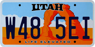 UT license plate W485EI
