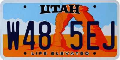 UT license plate W485EJ
