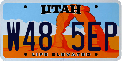 UT license plate W485EP