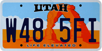 UT license plate W485FI