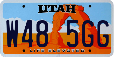 UT license plate W485GG