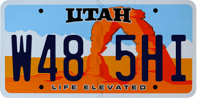 UT license plate W485HI
