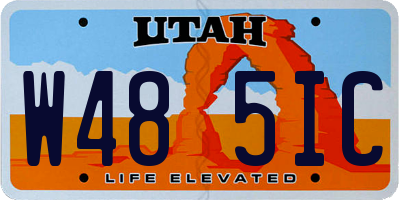 UT license plate W485IC