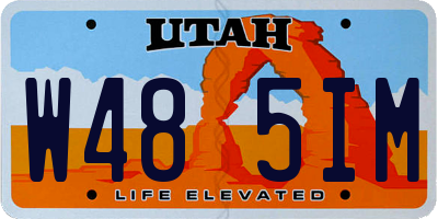 UT license plate W485IM