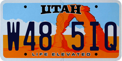 UT license plate W485IQ