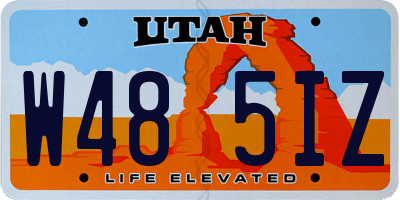 UT license plate W485IZ