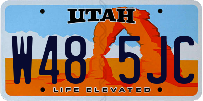 UT license plate W485JC