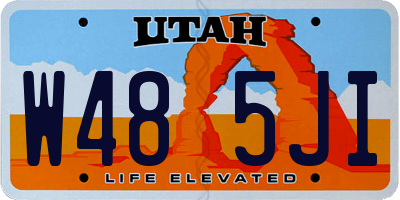 UT license plate W485JI