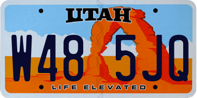 UT license plate W485JQ