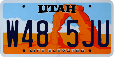 UT license plate W485JU