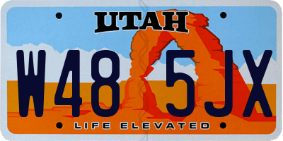 UT license plate W485JX