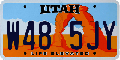 UT license plate W485JY