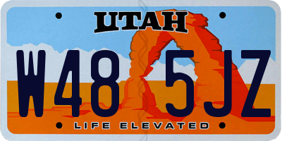 UT license plate W485JZ