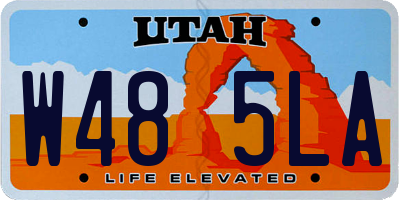 UT license plate W485LA