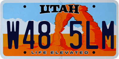 UT license plate W485LM