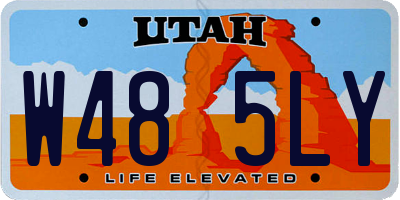 UT license plate W485LY