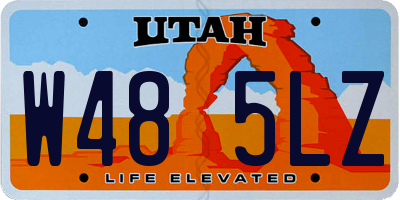 UT license plate W485LZ