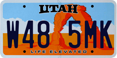 UT license plate W485MK