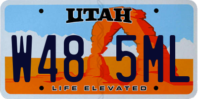 UT license plate W485ML