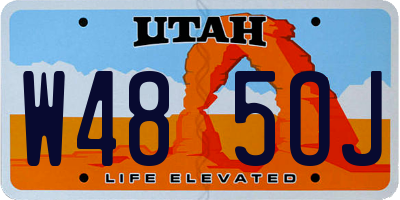 UT license plate W485OJ