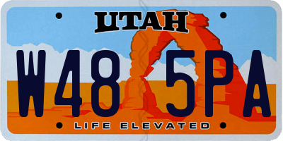 UT license plate W485PA