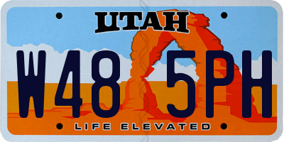 UT license plate W485PH