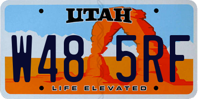 UT license plate W485RF