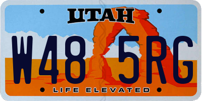 UT license plate W485RG