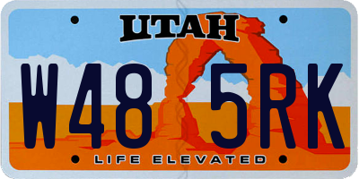 UT license plate W485RK