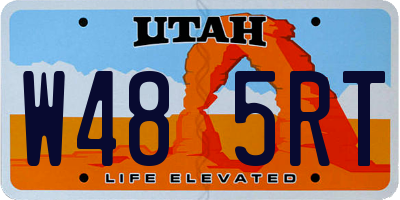 UT license plate W485RT