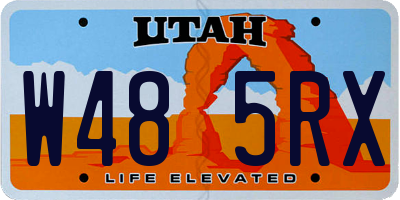 UT license plate W485RX