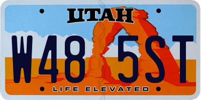 UT license plate W485ST