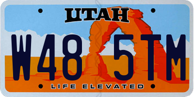UT license plate W485TM