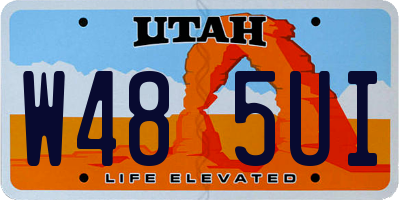 UT license plate W485UI