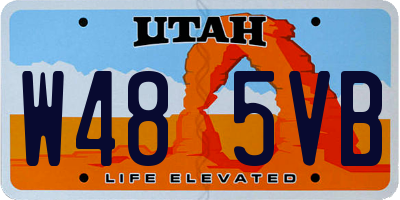 UT license plate W485VB
