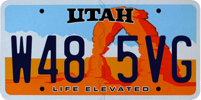 UT license plate W485VG