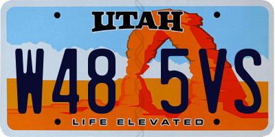 UT license plate W485VS