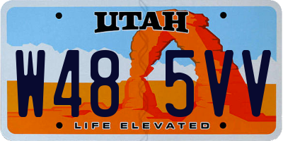 UT license plate W485VV