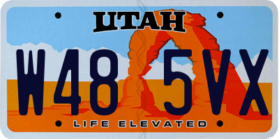 UT license plate W485VX