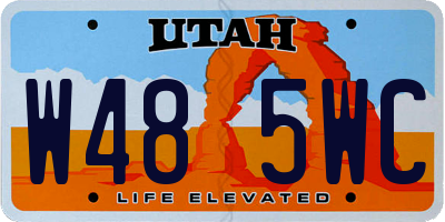 UT license plate W485WC