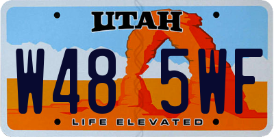 UT license plate W485WF