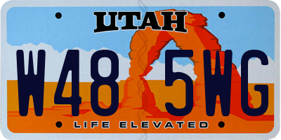 UT license plate W485WG