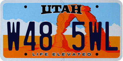 UT license plate W485WL