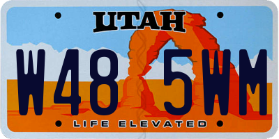 UT license plate W485WM