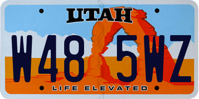 UT license plate W485WZ
